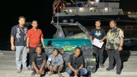 Ditpolairud Polda Kepulauan Riau Menggagalkan Penyelundupan Puluhan Karton Minuman Keras Ilegal Di Perairan Tanjung Riau.